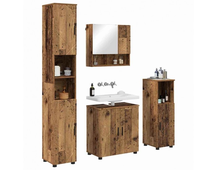 Sonata H Комплект мебели за баня 4 pcs Старо дърво 61 x 35 x 64 см