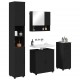 Sonata H Комплект мебели за баня с чекмедже 4 pcs Черно 61 x 35 x 64 см