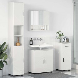 Sonata H Комплект мебели за баня с чекмедже 4 pcs Бяло Със Силен Гланц - Dulapuri de baie