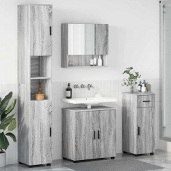 Sonata H Комплект мебели за баня 4 pcs Сив сонома 61 x 35 x 64 см - Dulapuri de baie
