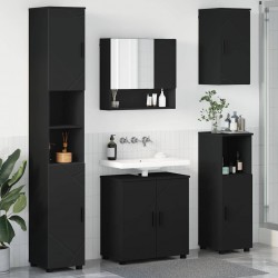 Sonata H Комплект мебели за баня с врата 5 pcs Черно 61 x 35 x 64 см - Dulapuri de baie