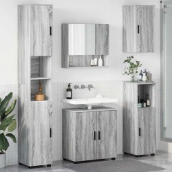 Sonata H Комплект мебели за баня 5 pcs Сив сонома 61 x 35 x 64 см - Dulapuri de baie