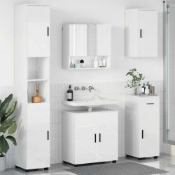 Sonata H Комплект мебели за баня с чекмедже 5 pcs Бяло Със Силен Гланц - Dulapuri de baie