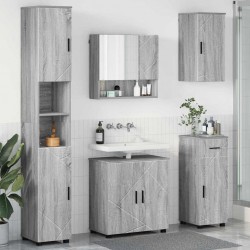 Sonata H Комплект мебели за баня 5 pcs Сив сонома 61 x 35 x 64 см - Dulapuri de baie