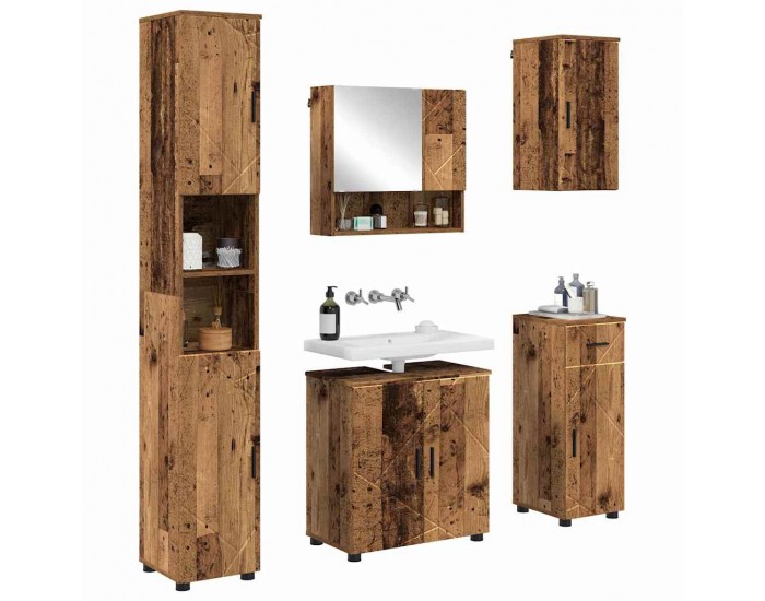 Sonata H Комплект мебели за баня 5 pcs Старо дърво 61 x 35 x 64 см