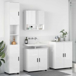 Sonata H Комплект мебели за баня с врата 4 pcs Бяло Със Силен Гланц - Dulapuri de baie
