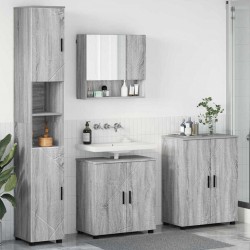 Sonata H Комплект мебели за баня 4 pcs Сив сонома 61 x 35 x 64 см - Dulapuri de baie