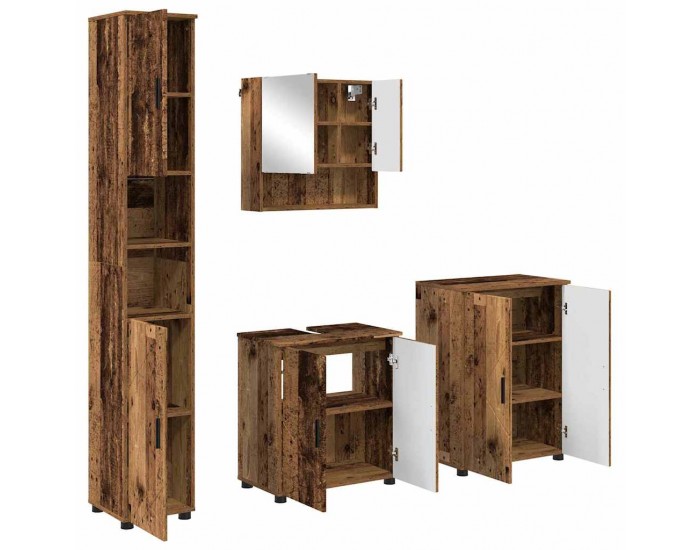 Sonata H Комплект мебели за баня 4 pcs Старо дърво 61 x 35 x 64 см