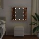 Sonata H Огледален шкаф с LED Старо дърво 70x16,5x60 cm