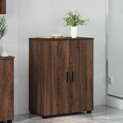 Sonata H Шкаф за баня с рафт Кафяв дъб 60 x 35 x 80 см Инженерно дърво - Dulapuri de baie