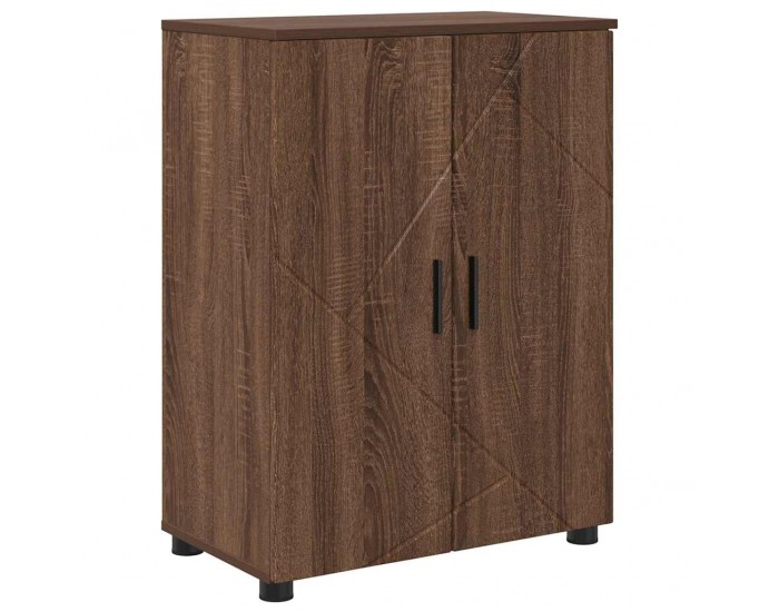 Sonata H Шкаф за баня с рафт Кафяв дъб 60 x 35 x 80 см Инженерно дърво