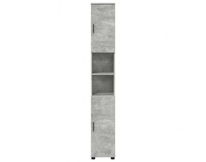 Sonata H Висок шкаф за баня със съхранение Бетонно сиво 30 x 35 x 192 см