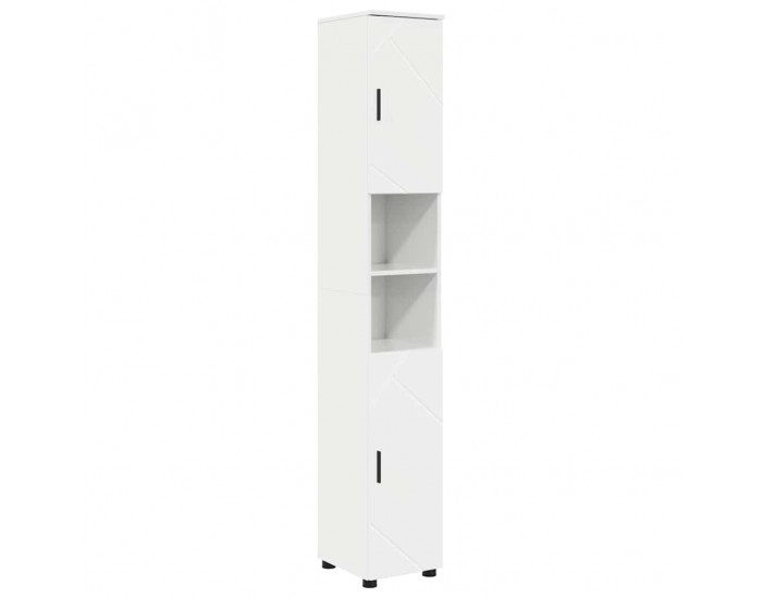 Sonata H Висок шкаф за баня Бяло Със Силен Гланц 30 x 35 x 192 см