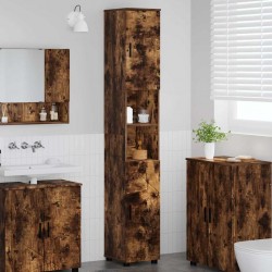 Sonata H Висок шкаф за баня Опушен дъб 30 x 35 x 192 см Инженерно дърво - Baie