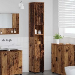 Sonata H Висок шкаф за баня Старо дърво 30 x 35 x 192 см Инженерно дърво - Baie
