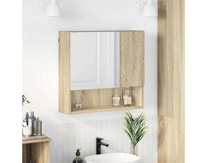 Sonata H Шкаф с огледало дъб сонома 59 x 17 x 55 см Инженерно дърво