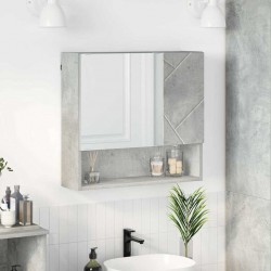 Sonata H Шкаф с огледало Бетонно сиво 59 x 17 x 55 см Инженерно дърво - Dulapuri de baie
