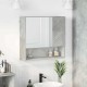 Sonata H Шкаф с огледало Бетонно сиво 59 x 17 x 55 см Инженерно дърво