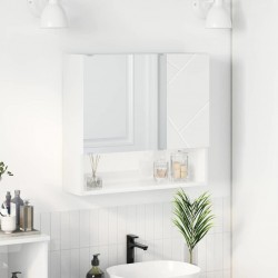 Sonata H Шкаф с огледало с рафт Бяло Със Силен Гланц 59 x 17 x 55 см - Dulapuri de baie