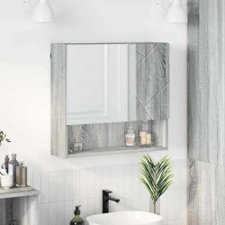 Sonata H Шкаф с огледало Сив сонома 59 x 17 x 55 см Инженерно дърво - Dulapuri de baie