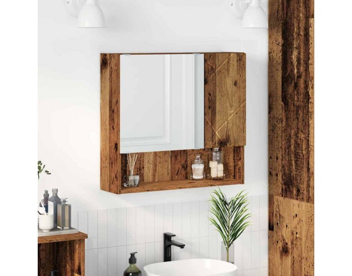 Sonata H Шкаф с огледало Старо дърво 59 x 17 x 55 см Инженерно дърво