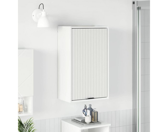 Sonata H Шкаф за баня с врата Бяло Със Силен Гланц 39 x 23.5 x 65 см