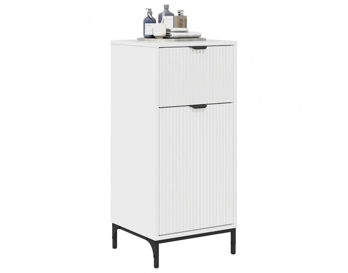 Sonata H Шкаф за баня с чекмедже Бяло Със Силен Гланц 39.5 x 36 x 88 см