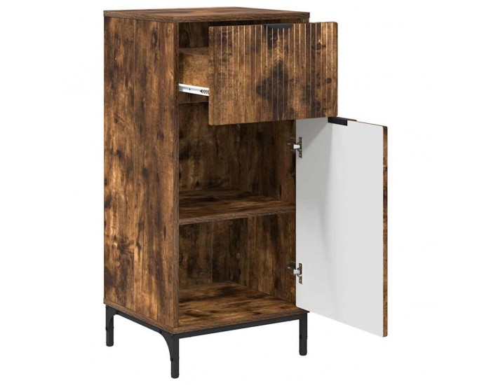 Sonata H Шкаф за баня Опушен дъб 39.5 x 36 x 88 см Инженерно дърво