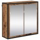 Sonata H Шкаф с огледало за баня с рафт Старо дърво 65 x 20 x 60 см