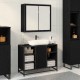 Sonata H Шкаф с огледало за баня с рафт Черен дъб 65 x 20 x 60 см