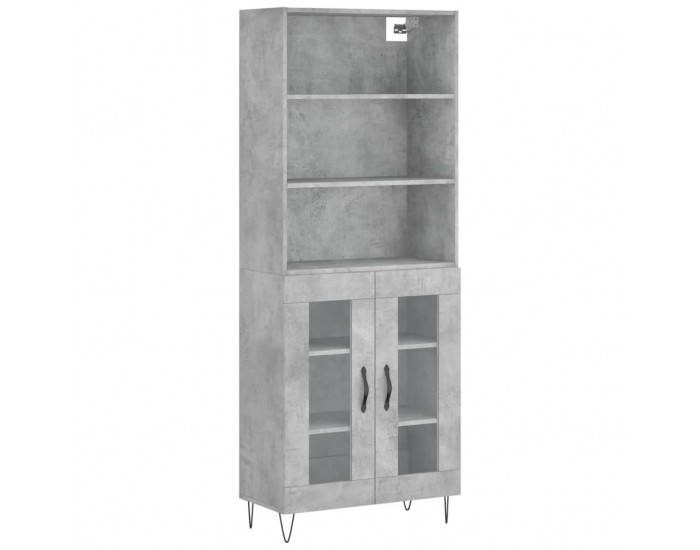 Sonata Dulap înalt, gri beton, 69,5x34x180, lemn compozit