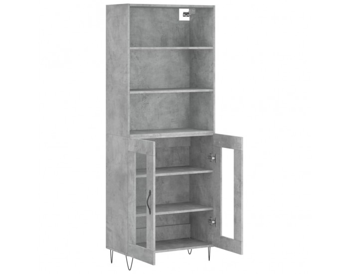 Sonata Dulap înalt, gri beton, 69,5x34x180, lemn compozit