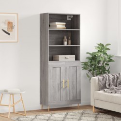 Sonata H Висок шкаф, сив сонома, 69,5x34x180 см, инженерно дърво - Corpuri, vitrine, biblioteci modulare