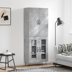 Sonata H Висок шкаф, бетонно сив, 69,5x34x180 см, инженерно дърво - Corpuri, vitrine, biblioteci modulare