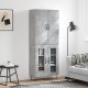Sonata H Висок шкаф, бетонно сив, 69,5x34x180 см, инженерно дърво