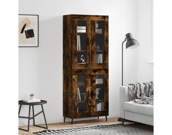 Sonata H Висок шкаф, опушен дъб, 69,5x34x180 см, инженерно дърво
