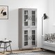 Sonata H Висок шкаф, сив сонома, 69,5x34x180 см, инженерно дърво