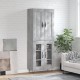 Sonata H Висок шкаф, бетонно сив, 69,5x34x180 см, инженерно дърво
