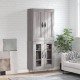 Sonata H Висок шкаф, сив сонома, 69,5x34x180 см, инженерно дърво