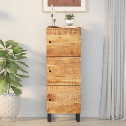 Sonata H Висок шкаф с 3 врати 40x33x110 см масивно дърво манго и желязо - Corpuri, vitrine, biblioteci modulare