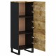 Sonata H Висок шкаф с 3 врати 40x33x110 см масивно дърво манго и желязо