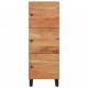 Sonata H Висок шкаф с 3 врати 40x33x110 см масивно дърво акация и желязо