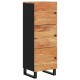 Sonata H Висок шкаф с 3 врати 40x33x110 см масивно дърво акация и желязо