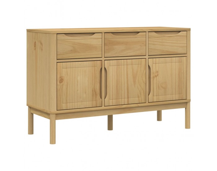 Sonata H Сайдборд FLORO, восъчнокафяв, 114x43x74 см, борово дърво масив