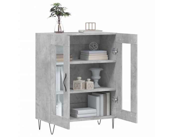 Sonata Dulap, gri beton, 69,5x34x90 cm, lemn compozit