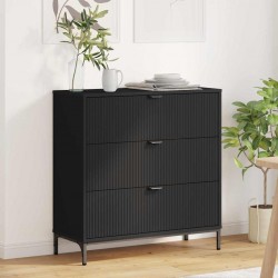 Sonata H Служебен шкаф Черно 79.5 x 33 x 82 см Инженерно дърво - Corpuri, vitrine, biblioteci modulare