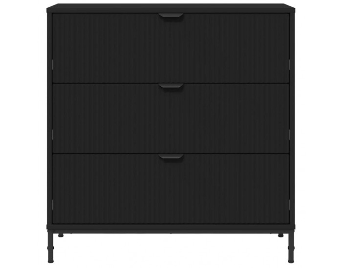 Sonata H Служебен шкаф Черно 79.5 x 33 x 82 см Инженерно дърво