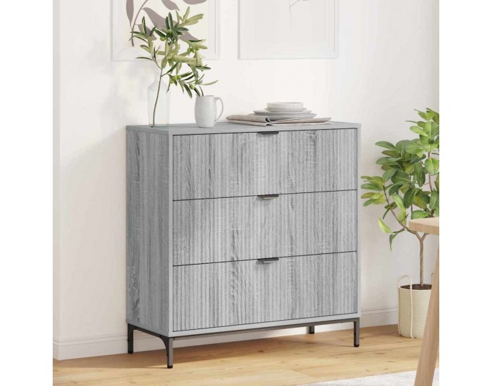Sonata H Служебен шкаф Сив сонома 79.5 x 33 x 82 см Инженерно дърво