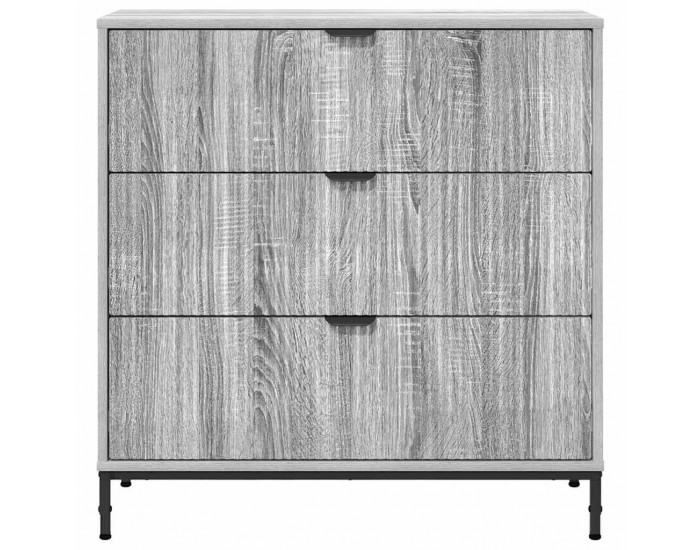 Sonata H Служебен шкаф Сив сонома 79.5 x 33 x 82 см Инженерно дърво
