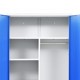 Sonata H Заключващ се шкаф с 2 врати, метал, 90x40x180 cм, сиво и синьо